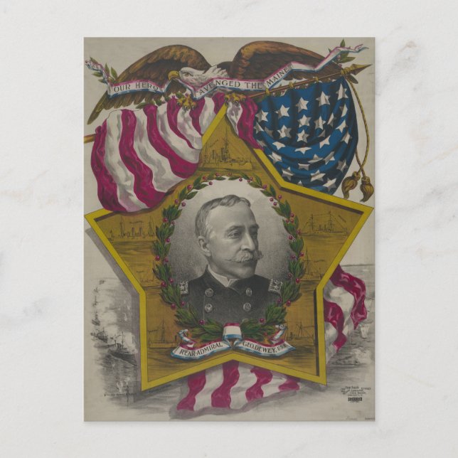 Postal Almirante George Dewey (Anverso)