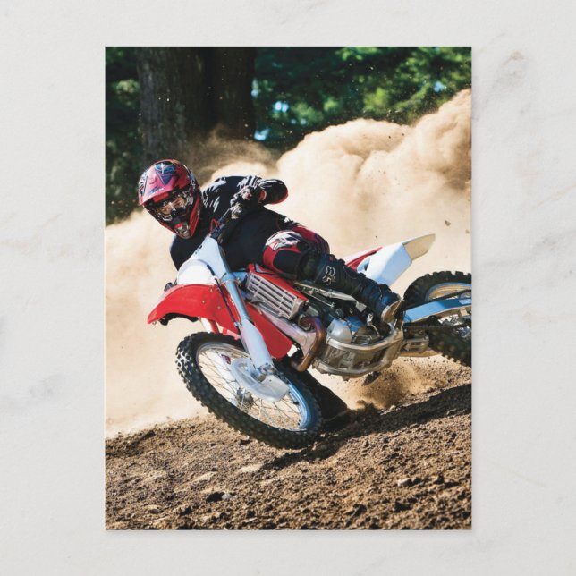 Postal almohada de lanzamiento de motocross (Anverso)