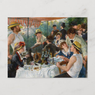 Postal Almuerzo de la fiesta de los botes de Renoir