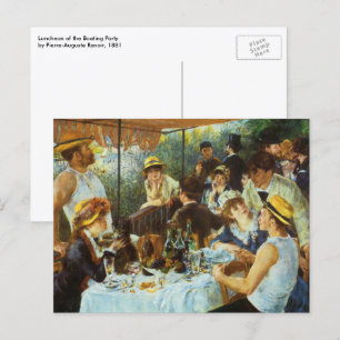 Postal Almuerzo de los remeros de Pierre Renoir