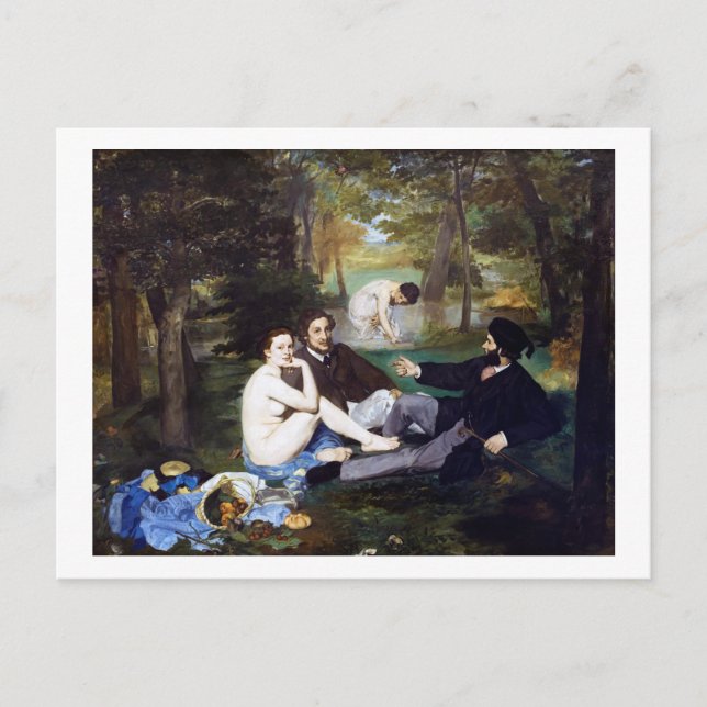 Postal Almuerzo en la hierba, Manet (Anverso)