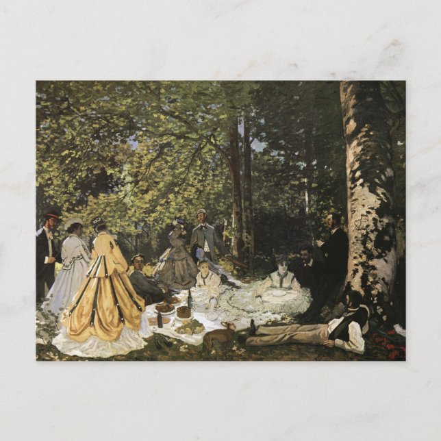 Postal Almuerzo en la hierba por Claude Monet Postcard (Anverso)