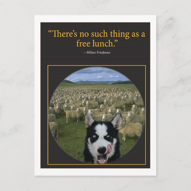 Postal Almuerzo gratis (Anverso)