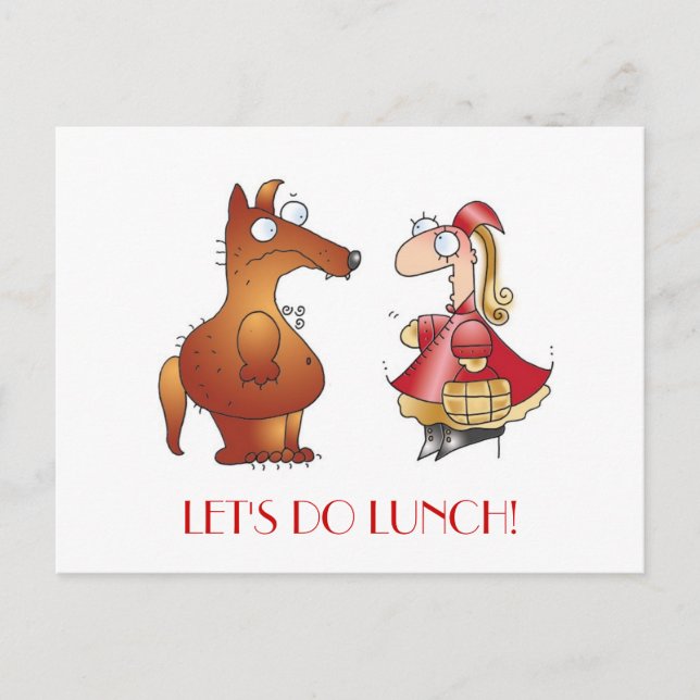 Postal ¡ALMUERZOS! por April McCallum (Anverso)