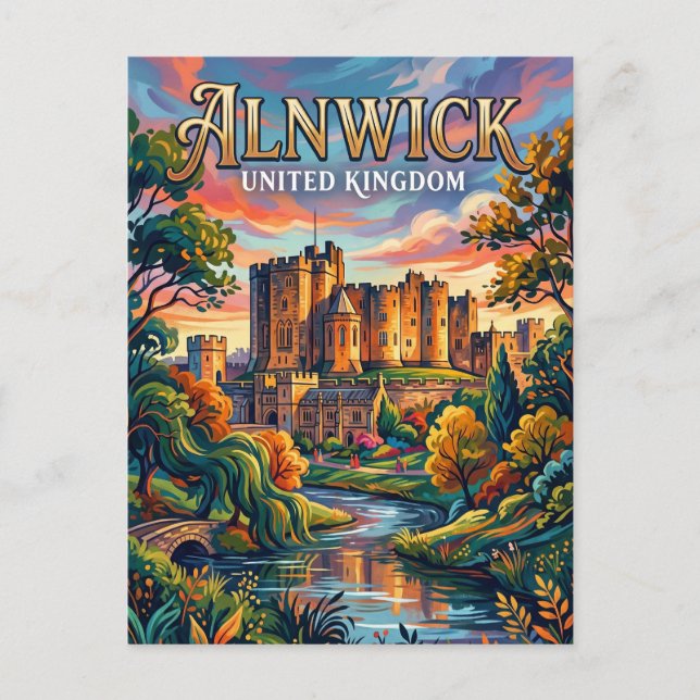 Postal Alnwick Reino Unido (Anverso)