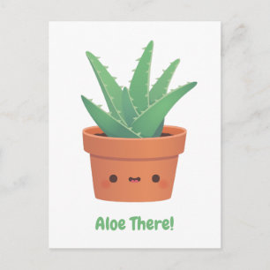 Postal Aloe Ahí, Aloe Vera Plant Greeting