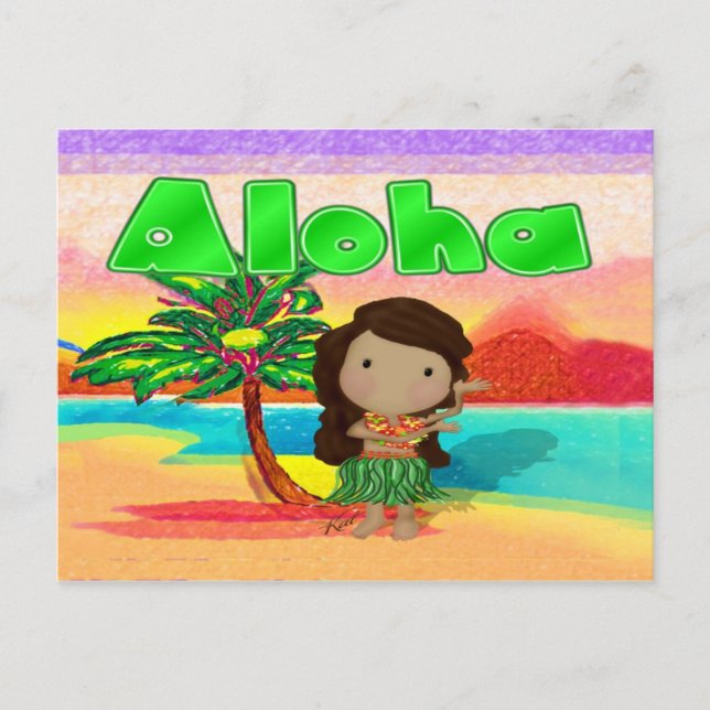 Postal ¡Aloha! (Anverso)