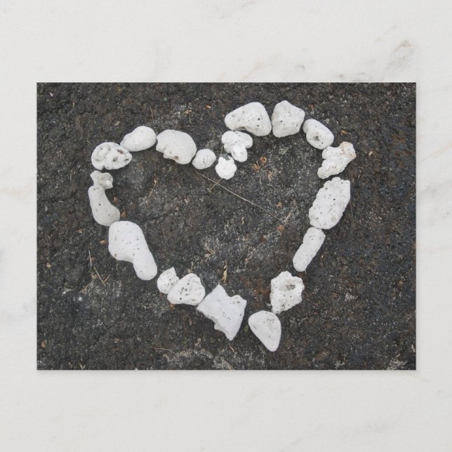 Postal Aloha * Amor * Coral Corazón - Personalizable! (Anverso)