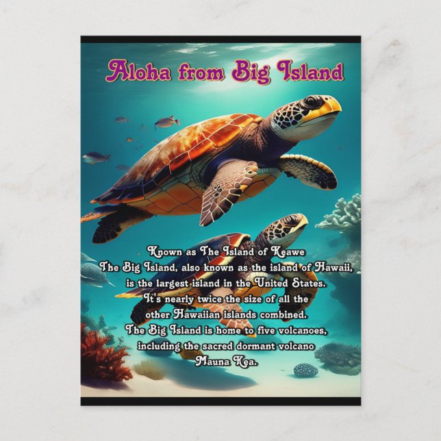 Postal Aloha Big Island Hawaii (Anverso)
