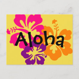 Postal Aloha Bold Flores Postcard