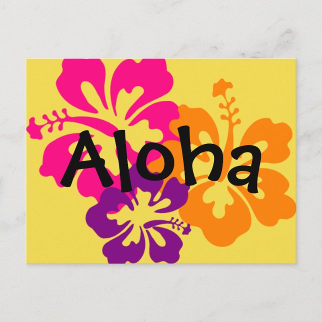 Postal Aloha Bold Flores Postcard (Anverso)