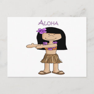 Postal Aloha Chica