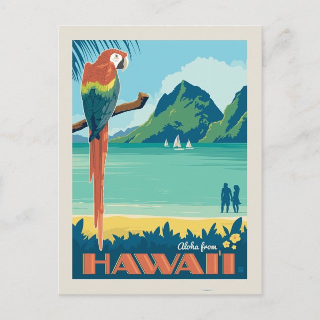 Postal Aloha de Hawaii | Loro (Anverso)