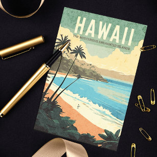 Postal Aloha de Hawaii Vintage Travel