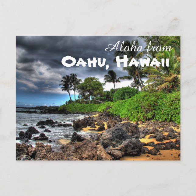 Postal Aloha de Oahu Hawaii (Anverso)