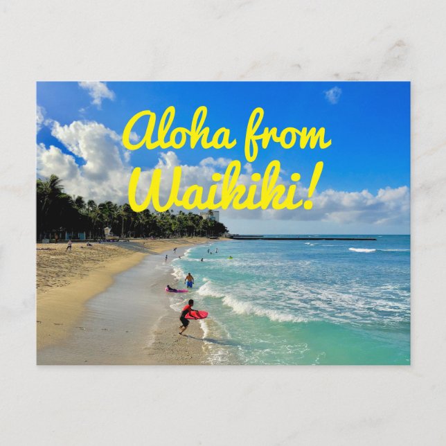 Postal Aloha de Waikiki (Anverso)