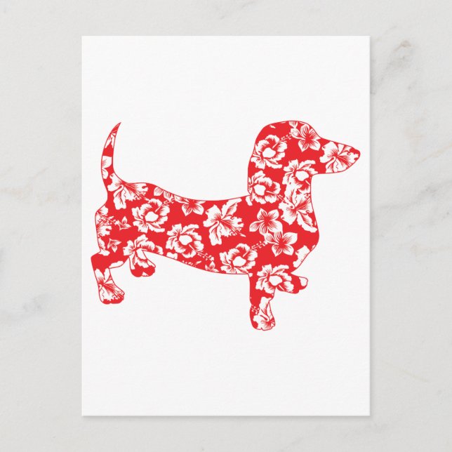 Postal Aloha Doxie Dachshund (Anverso)