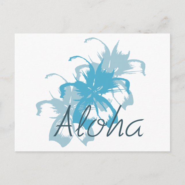Postal Aloha Floral (Anverso)
