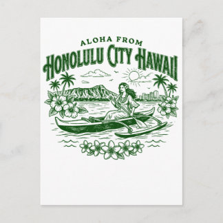 Postal Aloha From Honolulu City Hawaii