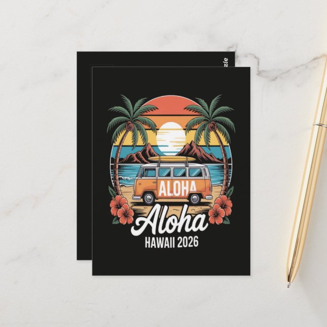 Postal Aloha Hawái 2026 (Anverso/Reverso In Situ)