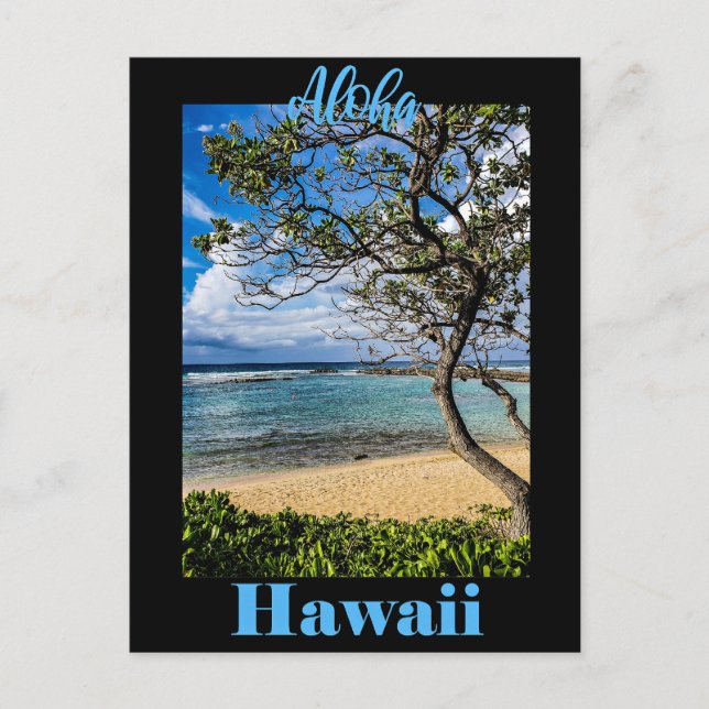 Postal Aloha Hawaii afiche de viajes (Anverso)