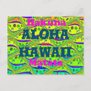 Postal Aloha Hawaii con amor en Hawaii Hakuna Matata