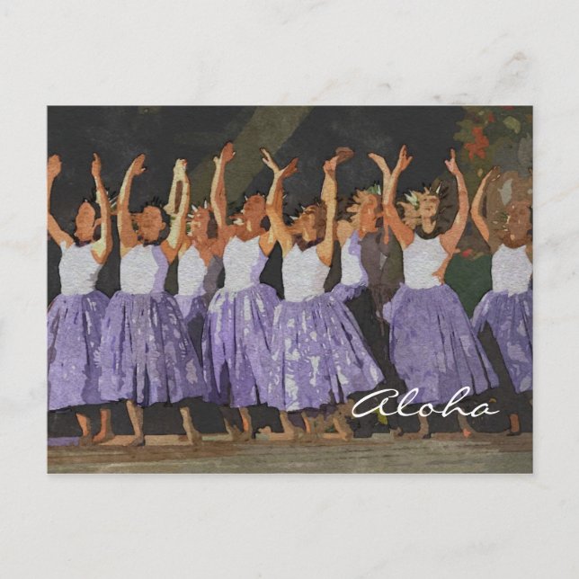 Postal Aloha Hula (Anverso)
