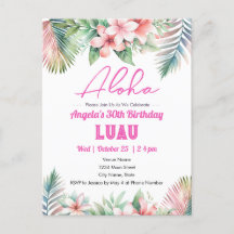 Aloha Luau Adulto Tropical Cumpleaños