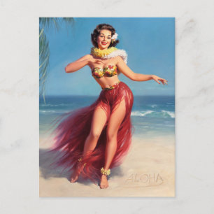 Postal Aloha Pin Up