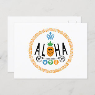 Postal Aloha Pineapple Design - Postcard estándar