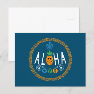 Postal Aloha Pineapple Design - Postcard estándar