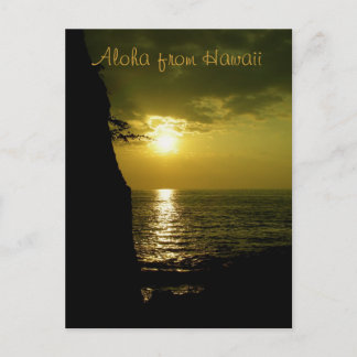 Postal Aloha Sunset en Hawaii