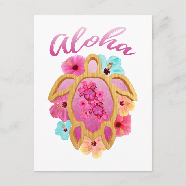 Postal Aloha Tropical Honu Sea Turtle (Anverso)