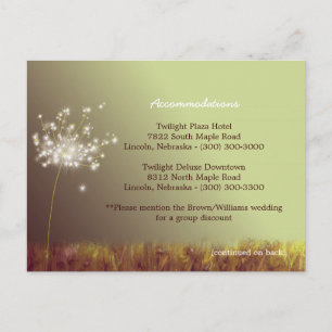 Postal Alojamiento de Dandelion Boda