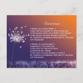 Postal Alojamiento de direcciones de boda otoño