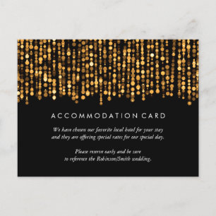 Postal Alojamiento elegante Luces de oro modernas