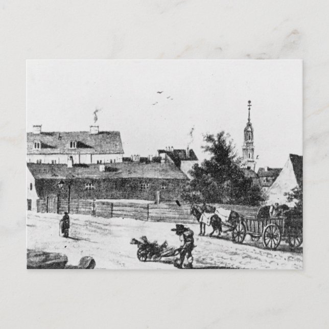 Postal Alojamiento en la puerta Rosenthaler (Anverso)