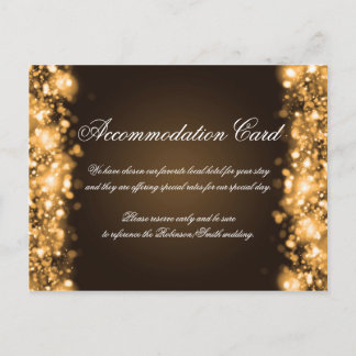 Postal Alojamiento Luces Brillantes Dorado