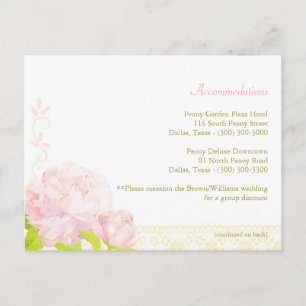Postal Alojamiento para Bodas Pink Peony