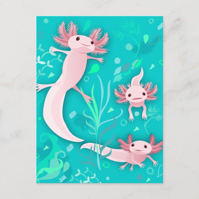 Postal Alotta Axolotls Postcard (Anverso)