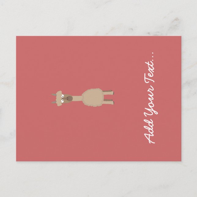 Postal Alpaca marrón (Anverso)