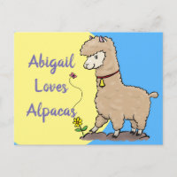 Alpaca marrón con personalizado de mariposa