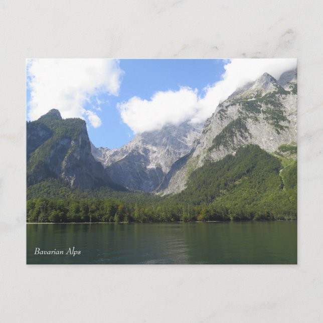 Postal Alpes bávaros (Anverso)