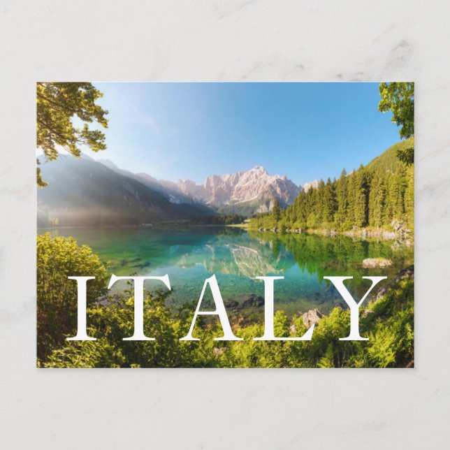 Postal Alpes de Lago di Fusine Juliaschen (Anverso)