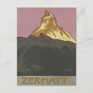 Postal Alpes de las montañas suizas de Zermatt Matterhorn