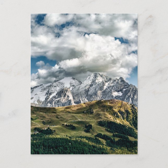 Postal Alpes Dolomitas, Italia (Anverso)