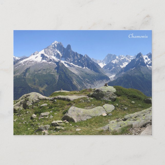 Postal Alpes franceses (Anverso)