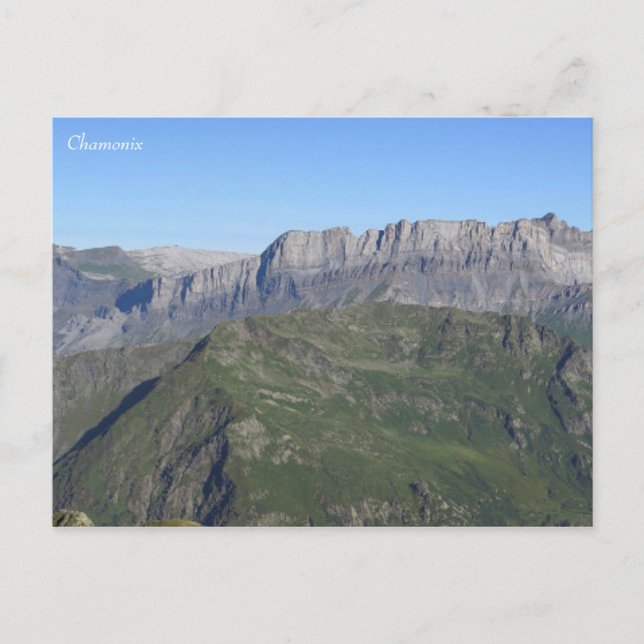 Postal Alpes franceses de Chamonix (Anverso)