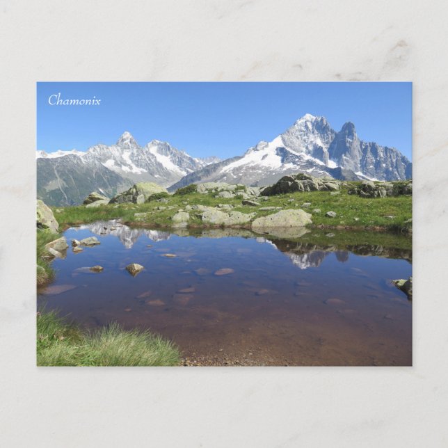 Postal Alpes franceses de Chamonix (Anverso)