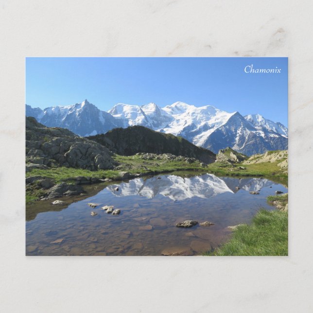 Postal Alpes franceses de Chamonix (Anverso)